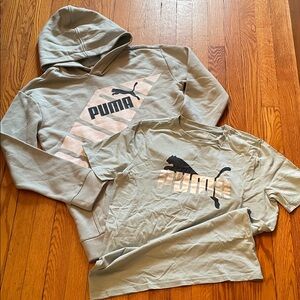 EUC Puma hoodie and matching T-shirt